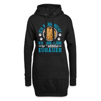 Pläne mit meinem Eurasier Eurasian Spitz - Hoodie-Kleid - Schwarz - Vorne
