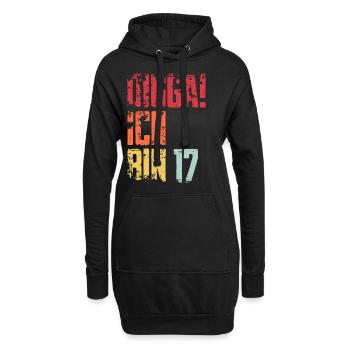 17. Geburtstag 17 Jahre Geschenk Spruch - Hoodie-Kleid - Schwarz - Vorne