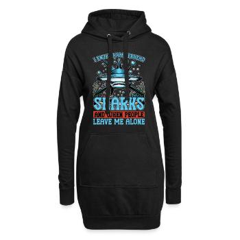 Passionné de requins, j’aime les créatures marines en apnée - Sweat-shirt à capuche long Femme - noir - Devant