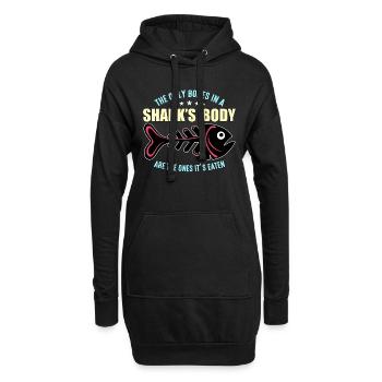 Shark Hunting The Only Bones In A Paleontologist - Hoodie-Kleid - Schwarz - Vorne