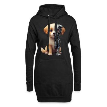 Drôle Robot Chien Cyborg Animal AI Chien Robot - Sweat-shirt à capuche long Femme - noir - Devant