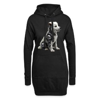 Drôle Robot Chien Cyborg Animal AI Chien Robot - Sweat-shirt à capuche long Femme - noir - Devant