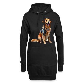 Drôle Robot Chien Cyborg Animal AI Chien Robot - Sweat-shirt à capuche long Femme - noir - Devant
