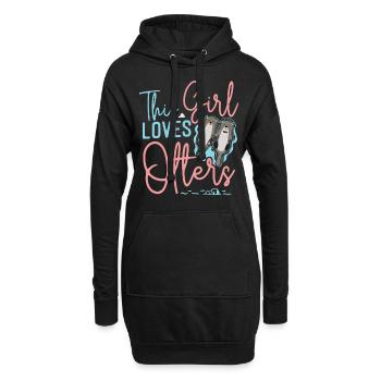 Otter Girl This Girl Loves Otters - Hoodie-Kleid - Schwarz - Vorne