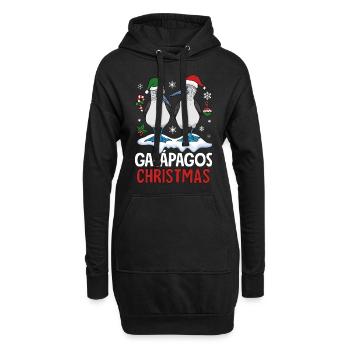 Galapagos Christmas - Hoodie-Kleid - Schwarz - Vorne