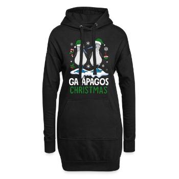 Galapagos Christmas - Hoodie-Kleid - Schwarz - Vorne