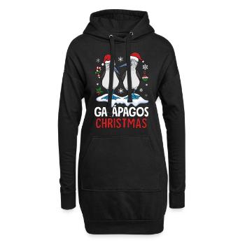 Galapagos Christmas - Hoodie-Kleid - Schwarz - Vorne