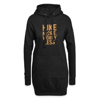 Randonnez plus, souciez-vous moins - Sweat-shirt à capuche long Femme - noir - Devant