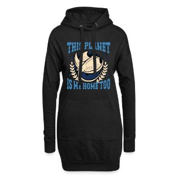 Manta Rays This Planet Is My Home Ocean Animal - Hoodie-Kleid - Schwarz - Vorne