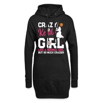 Kendo Filles Kendo Lutteur Crazy Kendo girl - Sweat-shirt à capuche long Femme - noir - Devant