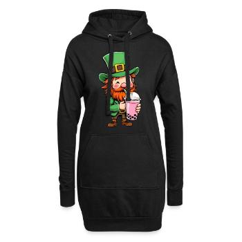 Kobold Bubble Tea - Hoodie-Kleid - Schwarz - Vorne