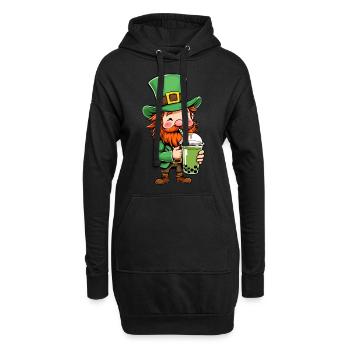 Kobold Bubble Tea St Patricks Day - Hoodie-Kleid - Schwarz - Vorne