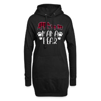 Mama Bear - Hoodie-Kleid - Schwarz - Vorne