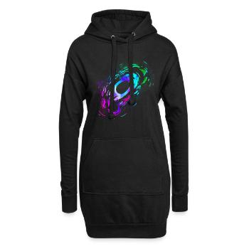 Otter Watercolor - Hoodie-Kleid - Schwarz - Vorne