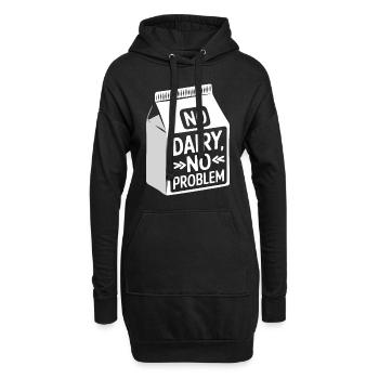 Intolérance au lactose Intolérance au lactose - Sweat-shirt à capuche long Femme - noir - Devant