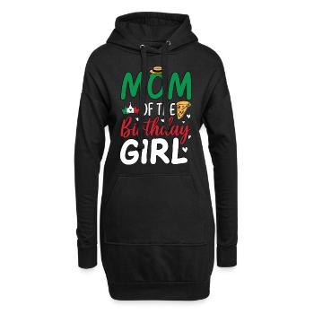 Mom Of The Birthday Girl - Hoodie-Kleid - Schwarz - Vorne