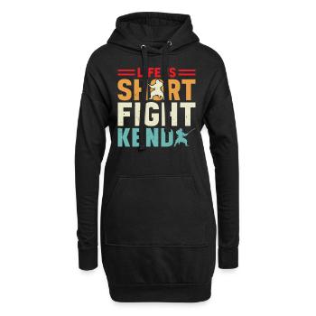Japanese Kendo Martial Arts - Life is short fight - Hoodie-Kleid - Schwarz - Vorne