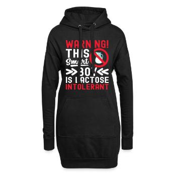 Laktoseintoleranz Laktoseintolerant - Hoodie-Kleid - Schwarz - Vorne