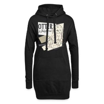 Otter Otter Whisperer - Hoodie-Kleid - Schwarz - Vorne