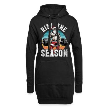 Rizz La saison Drôle Père Noël Noël - Sweat-shirt à capuche long Femme - noir - Devant