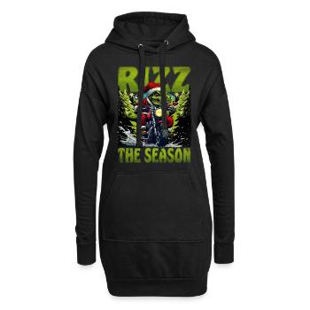Rizz La saison Drôle Père Noël Noël - Sweat-shirt à capuche long Femme - noir - Devant