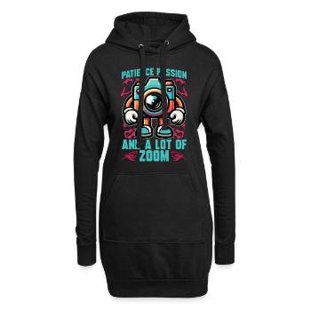 Bird Photography Patience Passion And Birdwatching - Hoodie-Kleid - Schwarz - Vorne