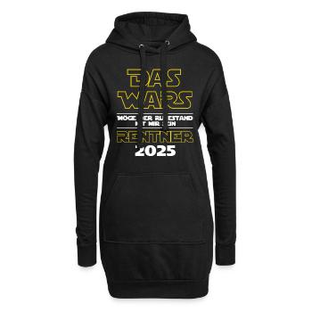 Das Wars Rentner 2025 - Ich bin im Ruhestand - Hoodie-Kleid - Schwarz - Vorne