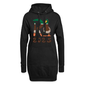 Rente Ente 2025 - Ruhestand - Pension - Hoodie-Kleid - Schwarz - Vorne