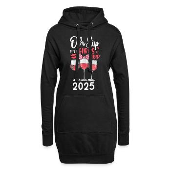 Oh Sip It's A Girls Trip 2025 - Hoodie-Kleid - Schwarz - Vorne