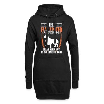 Le Flat Coated Retriever entend très bien - Sweat-shirt à capuche long Femme - noir - Devant
