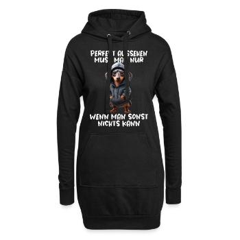 chien drôle disant amoureux des animaux chien drôle chien - Sweat-shirt à capuche long Femme - noir - Devant