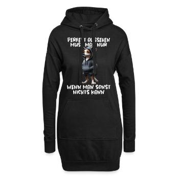chien drôle disant amoureux des animaux chien drôle chien - Sweat-shirt à capuche long Femme - noir - Devant