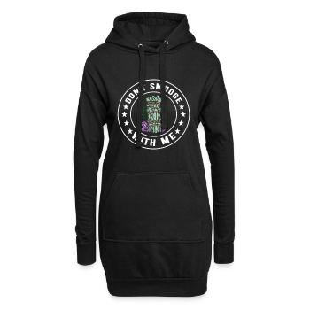 Herbes Encens Purification Spirituelle - Sweat-shirt à capuche long Femme - noir - Devant