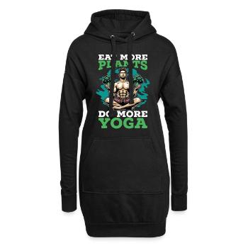 Vegetarian Eat More Plants Loves Vegan Lifestyle - Hoodie-Kleid - Schwarz - Vorne