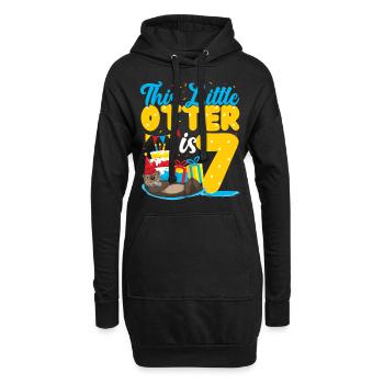 Anniversaire de la loutre Cette petite loutre - Sweat-shirt à capuche long Femme - noir - Devant