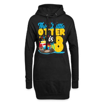 Anniversaire de la loutre Cette petite loutre - Sweat-shirt à capuche long Femme - noir - Devant