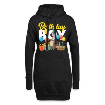 Loutre Anniversaire Garçon Anniversaire Garçon - Sweat-shirt à capuche long Femme - noir - Devant