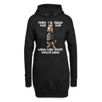 chien drôle disant amoureux des animaux chien drôle chien - Sweat-shirt à capuche long Femme - noir - Devant