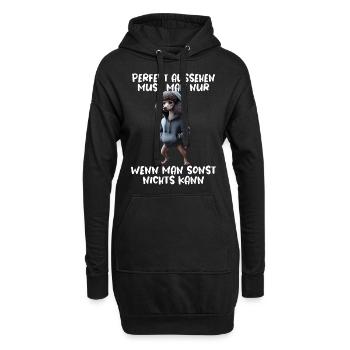 chien drôle disant amoureux des animaux chien drôle chien - Sweat-shirt à capuche long Femme - noir - Devant