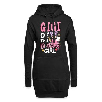 Gigi de la fille d’anniversaire - Sweat-shirt à capuche long Femme - noir - Devant