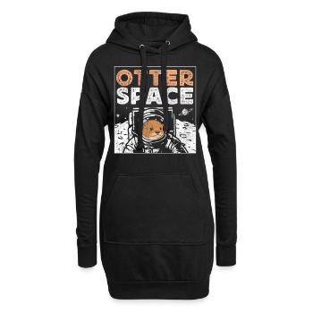 Otter Pun Astronaute des sciences de l’espace - Sweat-shirt à capuche long Femme - noir - Devant