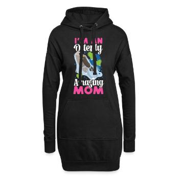 Otter Mom Pun I'm An Otterly - Hoodie-Kleid - Schwarz - Vorne