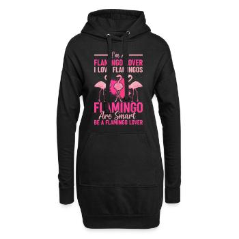 Pink Flamingo Flamingo are smart Be a Flamingo - Hoodie-Kleid - Schwarz - Vorne