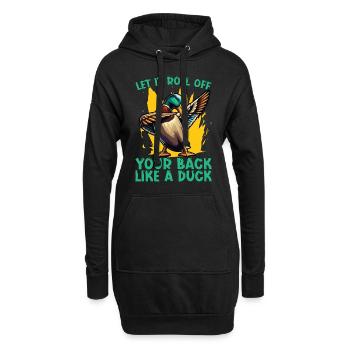 Canard colvert Let It Roll De Votre Chasseur De Canard Arrière - Sweat-shirt à capuche long Femme - noir - Devant