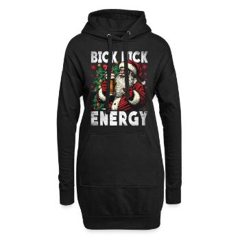 Big Nick Energy Lustiger Weihnachtsmann Weihnachte - Hoodie-Kleid - Schwarz - Vorne
