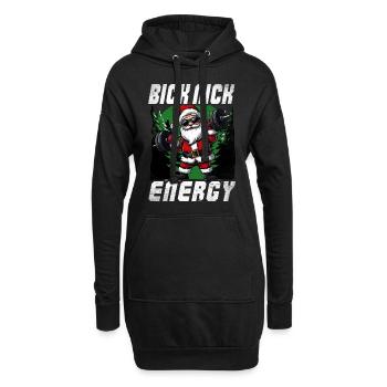 Big Nick Energy Lustiger Weihnachtsmann Weihnachte - Hoodie-Kleid - Schwarz - Vorne