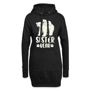 Sister Bear - Hoodie-Kleid - Schwarz - Vorne