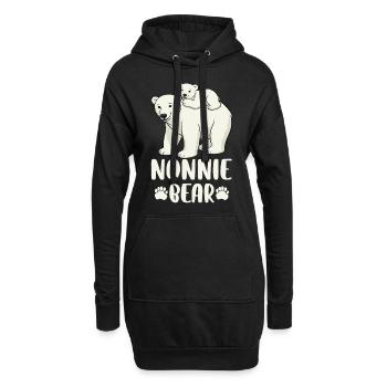 Nonnie Bear - Hoodie-Kleid - Schwarz - Vorne