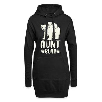 Aunt Bear - Hoodie-Kleid - Schwarz - Vorne