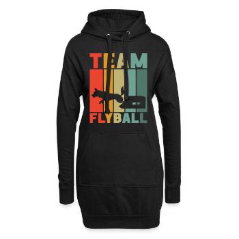 Flyball Hundesport - Hoodie-Kleid - Schwarz - Vorne